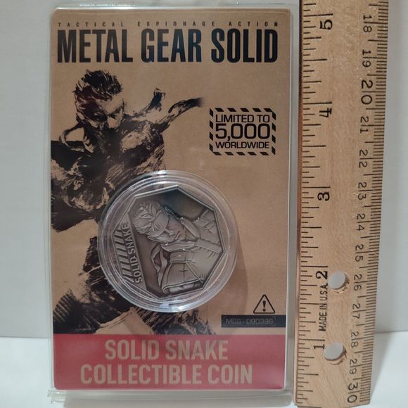 Metal Gear Solid Snake Coin Official Konami Limited Edition Collectible Badge - Picture 3 of 4